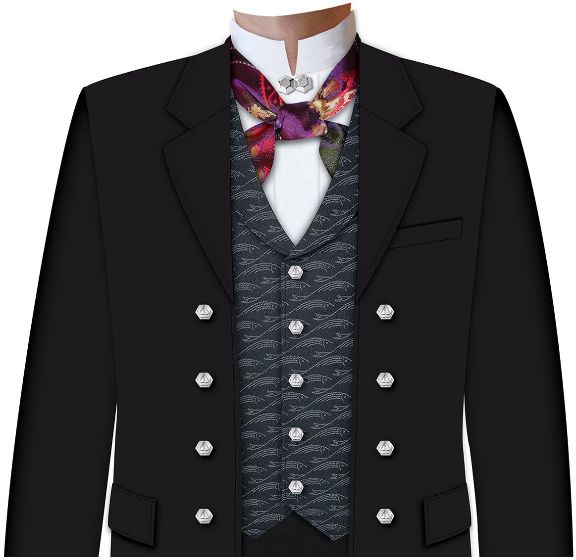 Hvalerdrakt_mann-SvartGra-vest_detalj.jpg